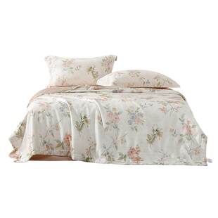 水星家纺夏被全棉A类抑菌可水洗夏凉被印花薄被子空调被夏季被芯