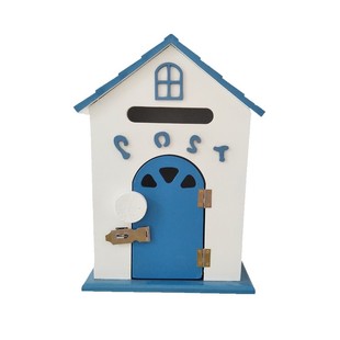 欧式可爱木质信箱盒创意班级意见箱木制学校幼儿园收纳箱壁饰挂墙