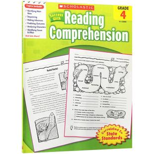英文原版Scholastic Success with Reading Comprehension (Grade 4) 学乐成功美国小学四年级语法练习册附答案课外作业家庭