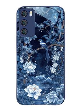 青花鸟中国风创意艺术奢华手机壳