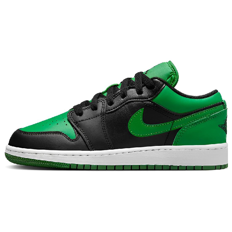 Air Jordan 1 Low AJ1 GS黑绿脚趾耐滑防磨复古篮球鞋553560-065