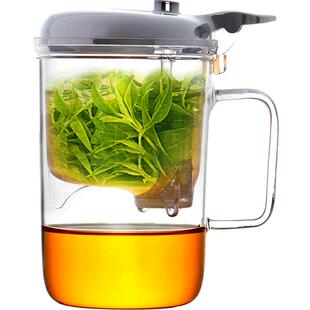 台湾76飘逸杯过滤玻璃办公室泡茶壶按压式茶水分离家用沏茶杯