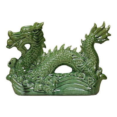 陶瓷器青龙摆件办公室家居屋顶