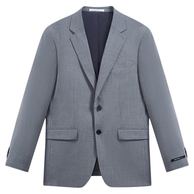 ZIOZIA春季弹性细条纹面料商务正装纯色西服外套ZSB11105C