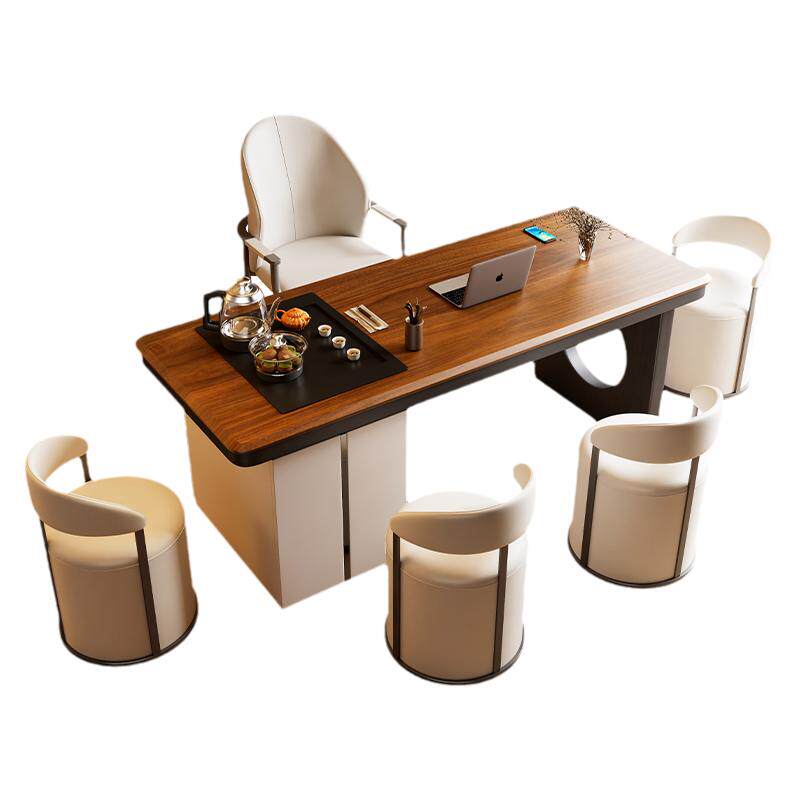 实木泡茶桌办公家用一体