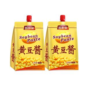 田野泉黄豆酱450g多袋东北大酱豆瓣酱沾葱沾菜酱熟酱即食下饭酱