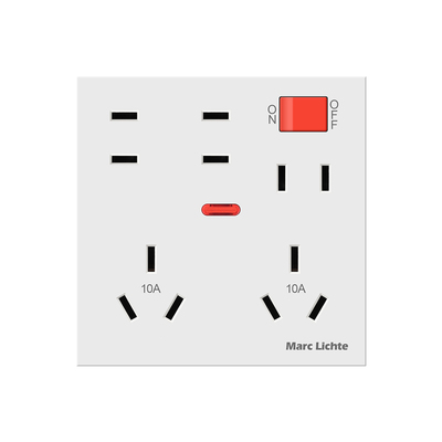 璟致86型国标白色开关插座面板