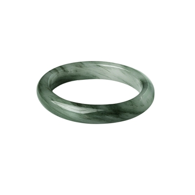 周六福天山翠手镯女晶莹透亮石英质玉镯大气玉镯送女友圣诞礼物