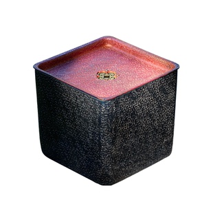 纯手工高端紫铜建水中式复古纯铜带盖茶渣缸家用茶洗水盂废水桶