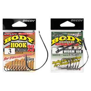 DECOY胜一WORM23倒吊钩wacky钩WORM108挡草倒吊钩防挂软饵路亚钩