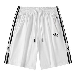 兰瑟姆三叶草2025夏季薄款五分运动裤女士冰丝速干短裤休闲裤子男