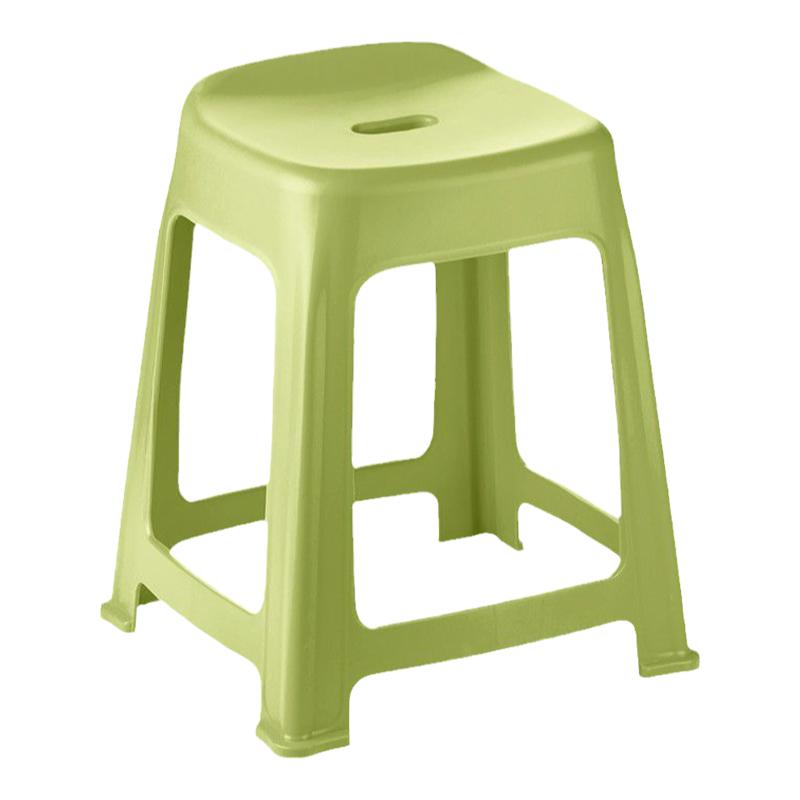 茶花塑料凳子加厚家用餐桌凳简约高凳成人防滑浴室客厅椅子板凳