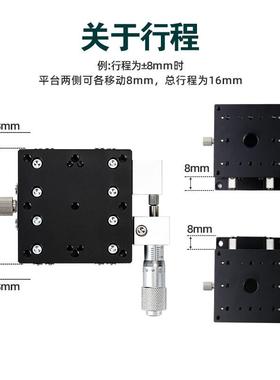 LX精密手动微调位移十字滑台光学平台LGX/LX-40/60/80C/90/125L/R
