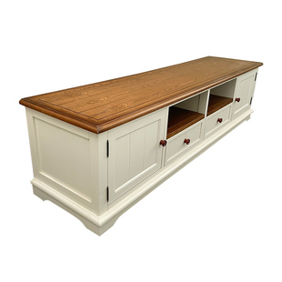 秋林木语802款美式实木电视柜地中海风格客厅家具茶几电视柜组合