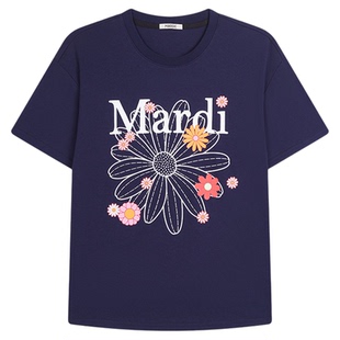 MARDI官方正品小雏菊多花字母短袖T恤2026夏季新款宽松休闲上衣女