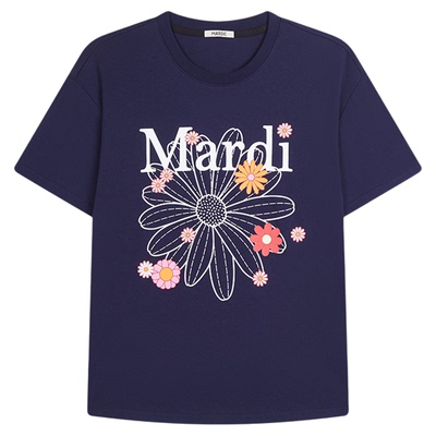 MARDI小雏菊多花字母短袖T恤