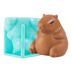卡皮巴拉模具水豚奶冻硅胶兔子布丁食品级商用猫咪定制乐网红立体