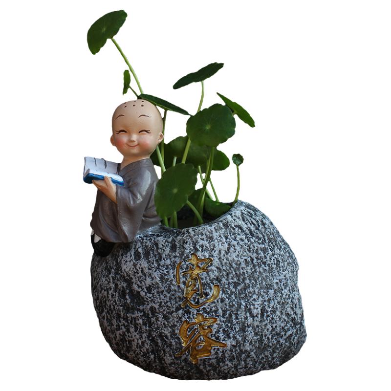 泥雕匠树脂花盆中式桌面可爱促销
