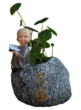 泥雕匠树脂花盆中式桌面可爱促销