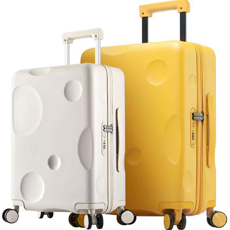 卡拉羊芝士行李箱20寸登机箱女防刮耐磨拉杆箱男轻便大容量旅行箱
