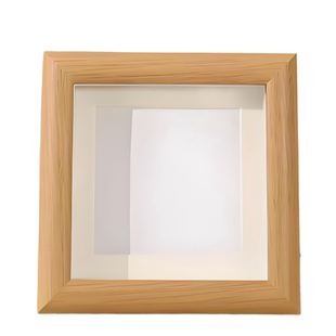 中空木质相框摆台4寸正方形立体迷你书法字画框高清真玻璃