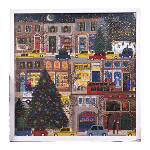 蒙娜丽莎简约实木拼图相框画框冬灯邻里之秋1000片500片DIY框架