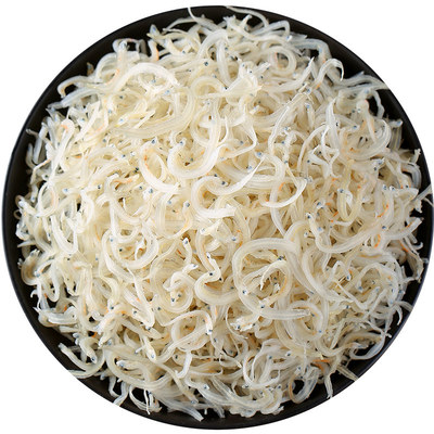 淡干小银鱼干即食小鱼干250g面条鱼深海新鲜银鱼无骨辅食干货