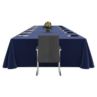 定制会议桌桌布支持印LOGO西餐厅长方形条桌专用台布纯色超大宽幅