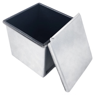 新麦吐司盒不粘带盖正方形方包250g烘焙立方波纹不沾生土司模具