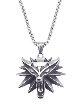 电影周边witcher3巫师3狼头项坠