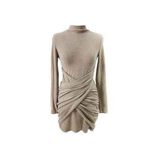 Bbabes【微醺特调】纯欲风半高领收腰辣妹连衣裙超火显瘦包臀短裙