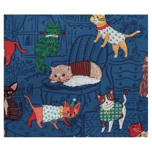 韩国芳林进口牛津棉布料手工包袋居家布艺卡通可爱服装布猫趣时光