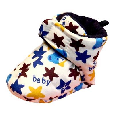 冬季新生婴儿加绒不掉鞋