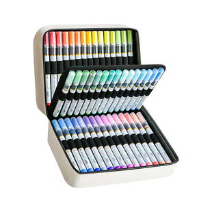 touchcolor直液式丙烯马克笔软头小学生美术生专用不透色可叠色画笔儿童幼儿园水彩笔色礼盒套装24色36色120