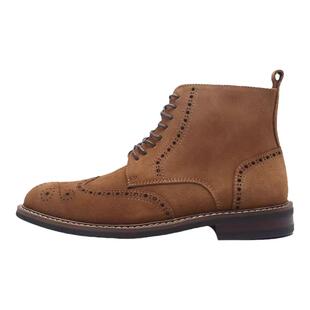 英伦风真皮马丁布洛克高帮雕花男士潮流休闲皮鞋反绒皮靴子手工鞋