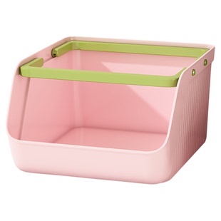 居家家桌面收纳盒可叠加大容量零食杂物收纳盒桌上咖啡茶包收纳盒