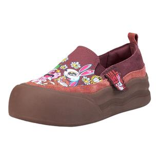 快乐玛丽休闲鞋2025春季新款厚底松糕鞋女卡通印花潮流时尚运动鞋