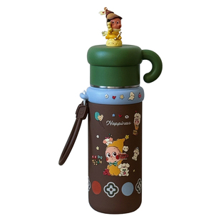 复古美拉德吸管保温杯文艺高颜值便携咖啡杯可爱星星人不锈钢水杯