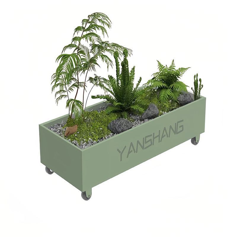 带滑轮花箱种植花槽露营风外摆
