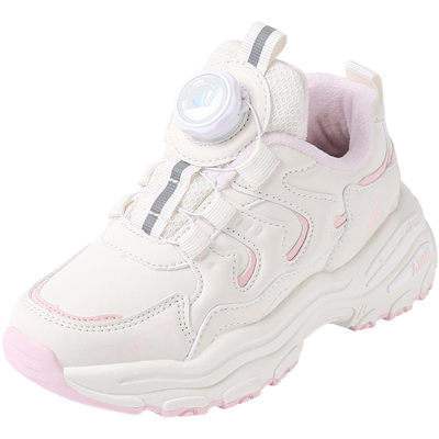 安奈儿女童运动鞋加绒二棉鞋防水