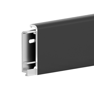 网红奶油风铝合金踢脚线弧形直边金属不锈钢地脚线6cm8公分极简