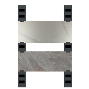 瓷砖展示架加厚冲孔管展架瓷砖石材样品挂墙多功能立式可调节展架