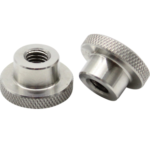 DIN466不锈钢高头滚花螺母手拧螺帽台阶大头压花把手旋钮手轮手柄