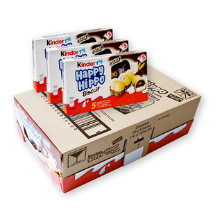 Kinder健达开心河马黑白巧克力威化夹心牛奶榛子朱古力下午茶零食