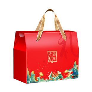 2026新年通用年货水果礼盒空盒子特产熟食干果零食高档包装盒定做