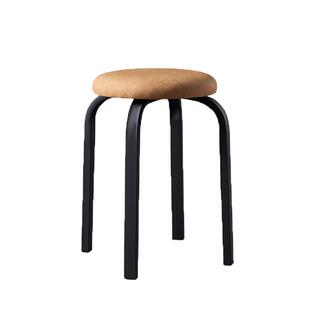 圆凳家用北欧轻奢风可叠放餐桌餐厅备用凳子简约现代客厅铁艺板凳