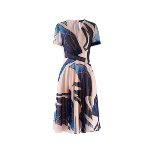 MARYLING玛俪琳夏季粉色梦镜印花连衣裙海边度假裙A1CDW63660