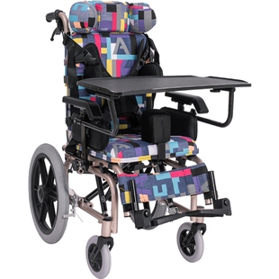 佛山澳利安儿童脑瘫轮椅高靠背残疾人家用医用康复护理折叠代步车