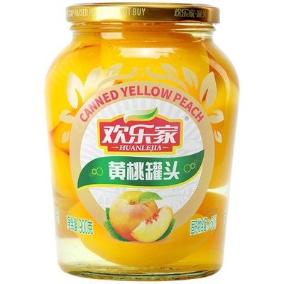 欢乐家新鲜水果糖水黄桃罐头