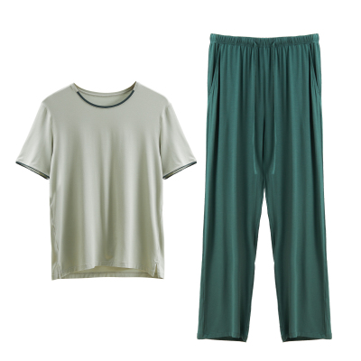 莫代尔男士宽松休闲家居服套装夏